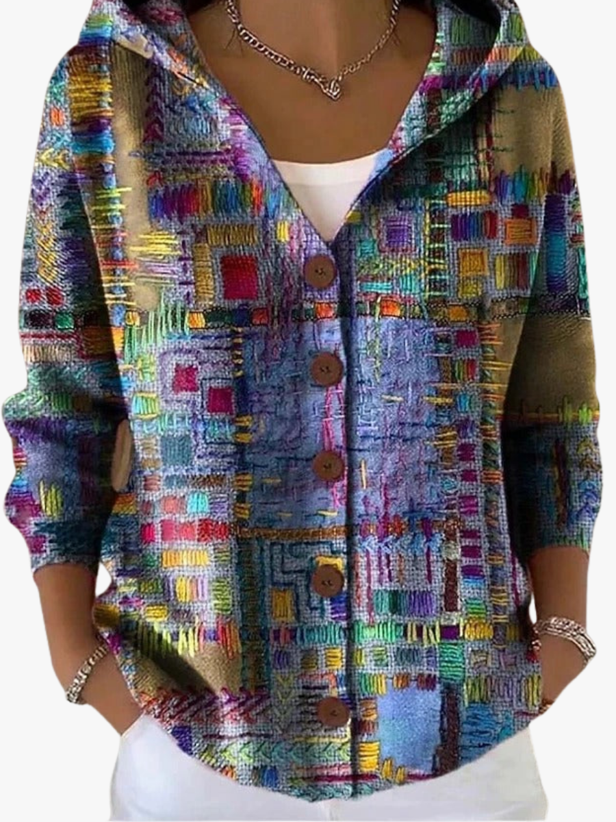 Women's Patchwork Hooded Vest