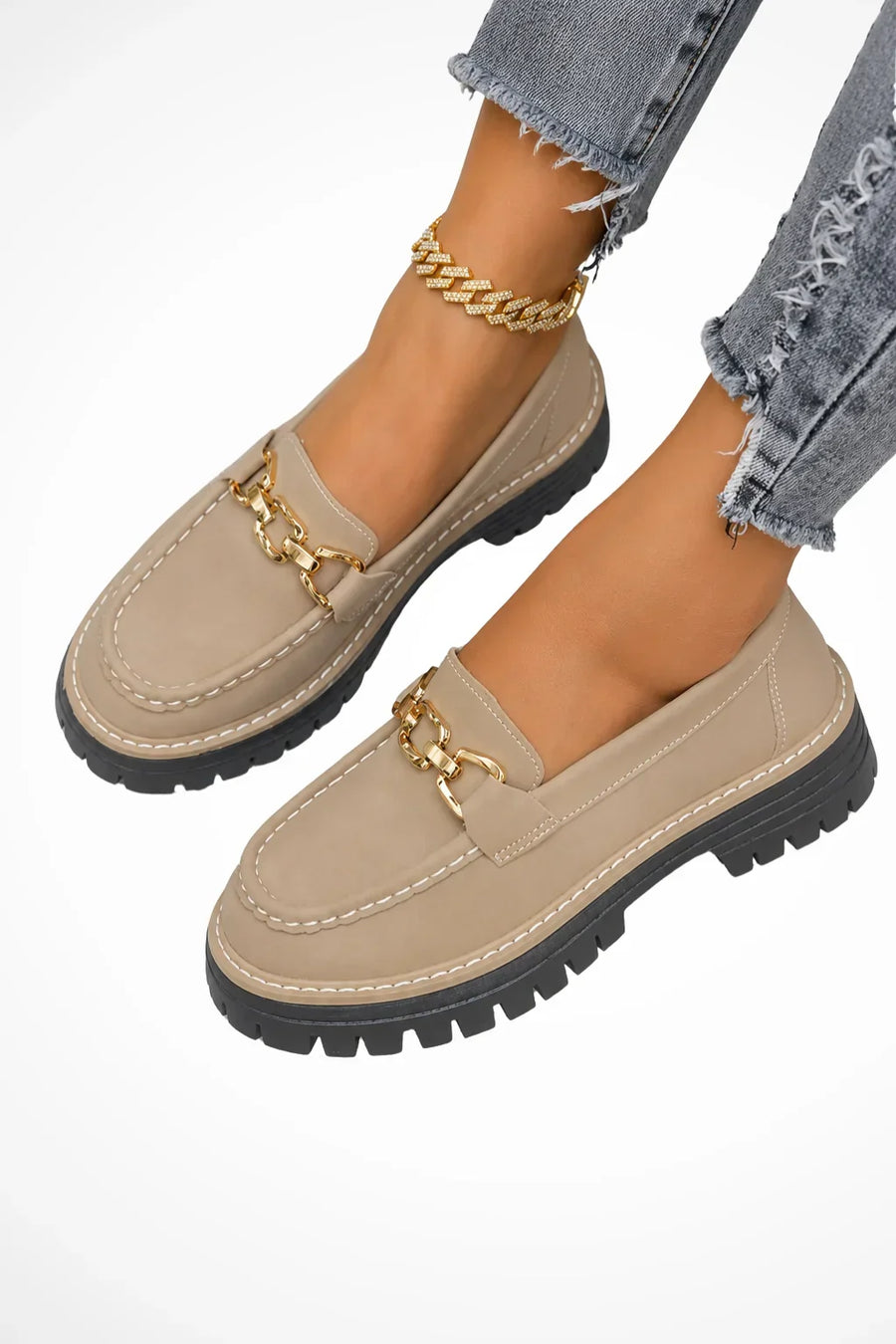Sharon | Chunky Orthopedic Slip On Loafer Shoes